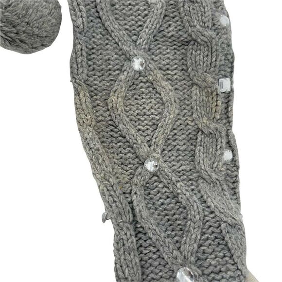 Victorias Secret Pink Bling Cable Knit Mukluk Sweater Boots Rhinestone L 9 - 10 - Picture 5 of 9